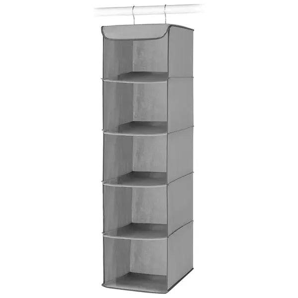 Whitmor 5 Section Closet Organizer Hanging Shelves with Sturdy Metal Frame Whitmor