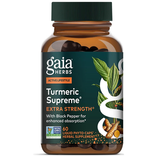 Gaia Herbs Turmeric Supreme Extra Strength 60 Vegan Capsules Gaia Herbs