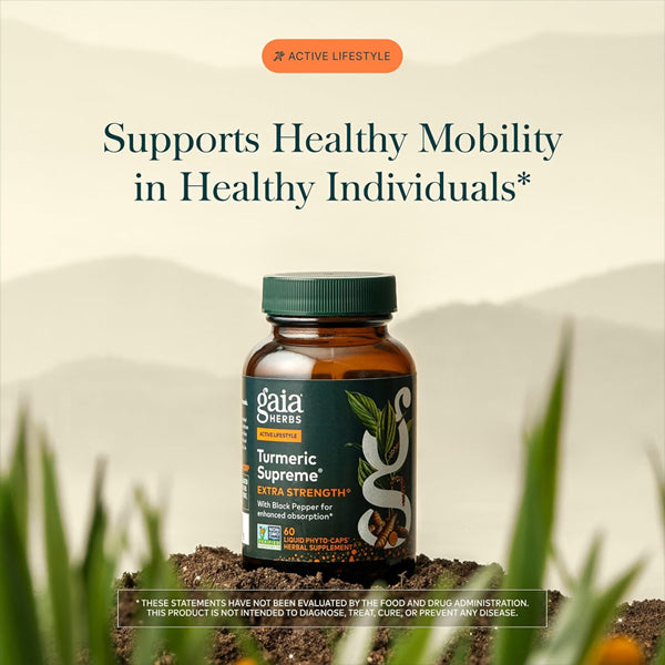 Gaia Herbs Turmeric Supreme Extra Strength 60 Vegan Capsules Gaia Herbs
