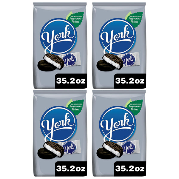 4 Pack - YORK Dark Chocolate Peppermint Patties, Easter Candy Party Pack, 35.2 oz