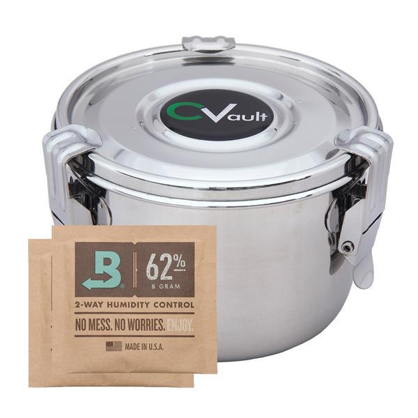 CVault Large Humidity Control Airtight Metal Smell Proof Container ...