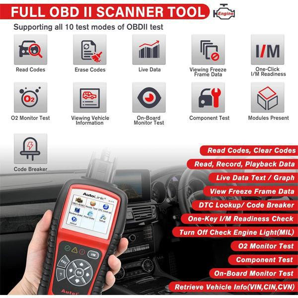 Autel AutoLink AL519 OBD2 Scanner Universal Car Diagnostic Tool