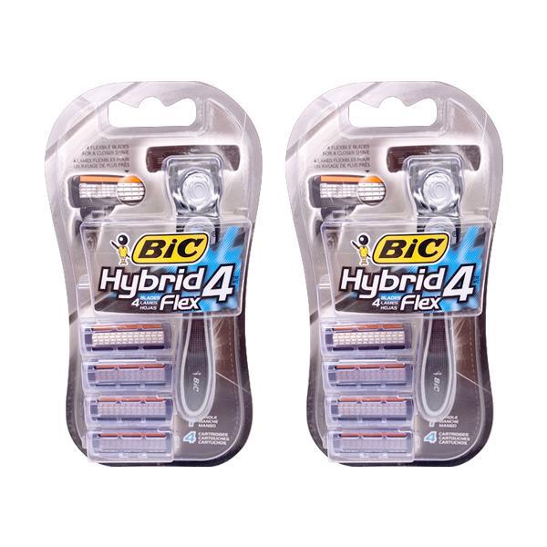 BIC Hybrid Flex 4 Men's 4-Blade Disposable Razor - 2 Pack