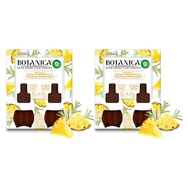 Botanica by Air Wick Scented Oil Refill Pineapple and Rosemary - 2 Pack