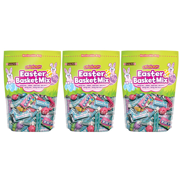 3 Pack - Tootsie Roll Childs Play Easter Basket Bulk Candy Assortment 24.48oz