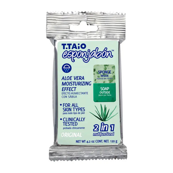 12 Pack - T. Taio Esponjabon Aloe Vera Soap-Sponge - 4.2 oz