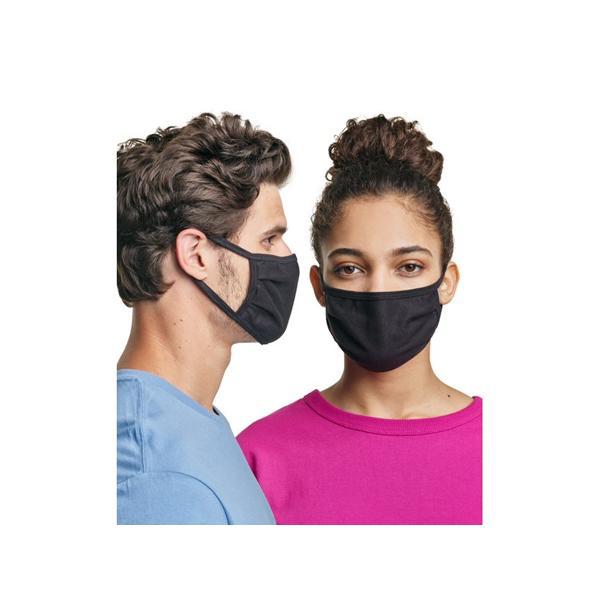 Hanes Cotton Fabric Reusable Washable Comfortable Face Mask - 2 Pack