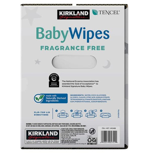 Kirkland Signature Fragrance Free Baby Wipes - 900 Count