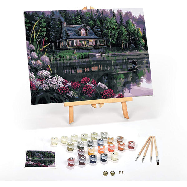 Ledgebay Paint by Numbers Kit for Adults - Still Waters 12x16 Framed