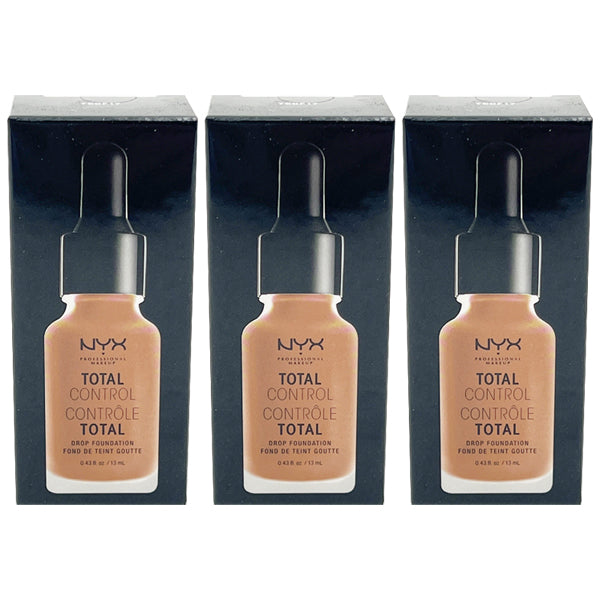 3 Pack - NYX Total Control Drop Foundation - Cappuccino - TCDF17