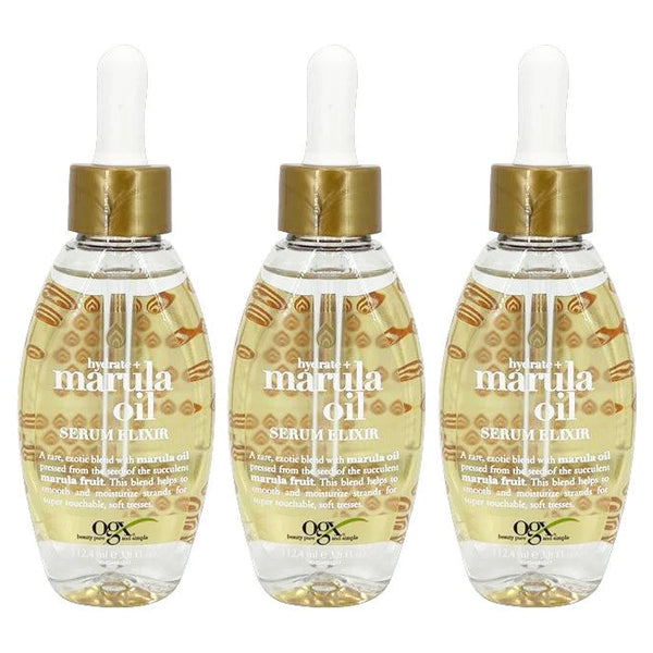 OGX Marula Oil Serum Elixir Hydrate Smooth Moisturize Hair Dropper 3.8 fl oz. - 3 or 6 Pack