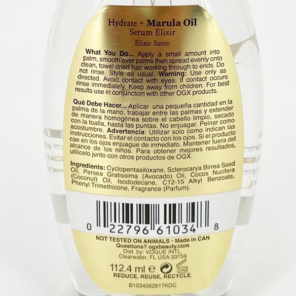 OGX Marula Oil Serum Elixir Hydrate Smooth Moisturize Hair Dropper 3.8 fl oz. - 3 or 6 Pack