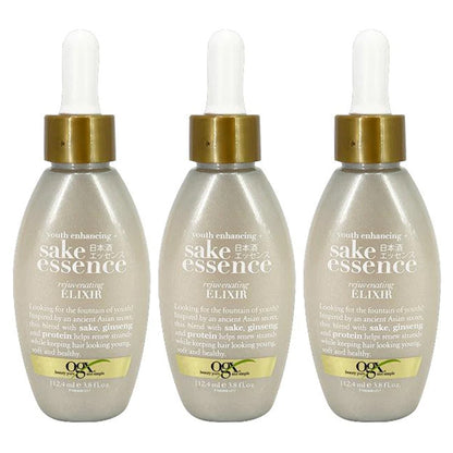 OGX Youth Enhancing + Sake Essence Rejuvenating Elixir with Dropper 3.8 fl oz. - 3 or 6 Pack