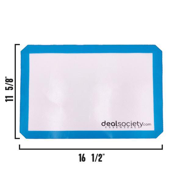 Deal Society Essentials Non Stick Silicone Baking Mat Half-Sheet (16-1/2" x 11-5/8") 2 Pack