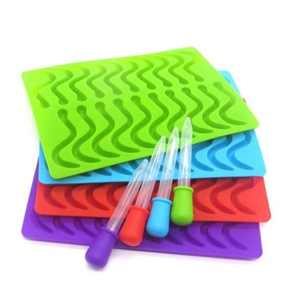 Silicone Gummy Worm Mold 2 Pack