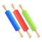 Non Stick Surface Wooden Handle Silicone Rolling Pin