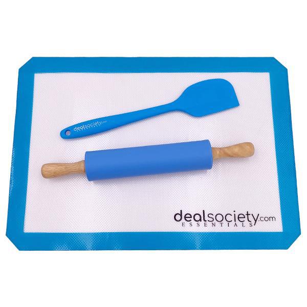 Non Stick Surface Wooden Handle Silicone Rolling Pin