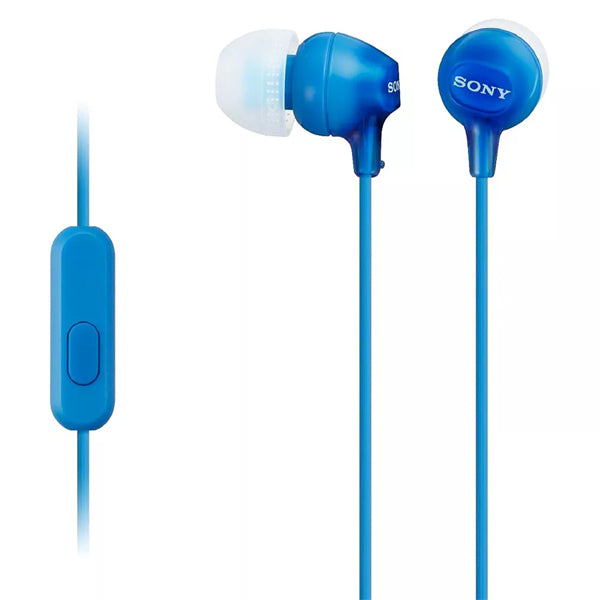 2 Pack - Sony MDREX15AP Stereo In-Ear Earbud Lightweight with Microphone Blue