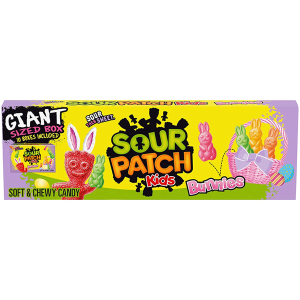 SOUR PATCH KIDS Bunnies Soft & Chewy Easter Candy, Giant Box, Includes 10 - 3.1 oz Boxes