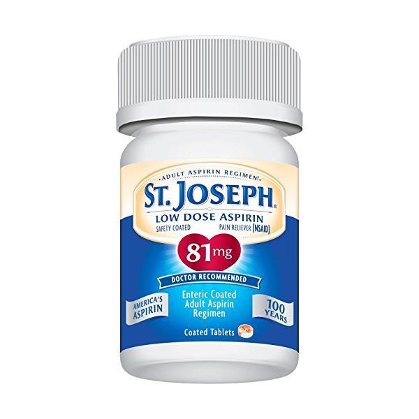 St. Joseph Aspirin Pain Reliever, Low Dose 81mg 36 Tablets - 2 Pack