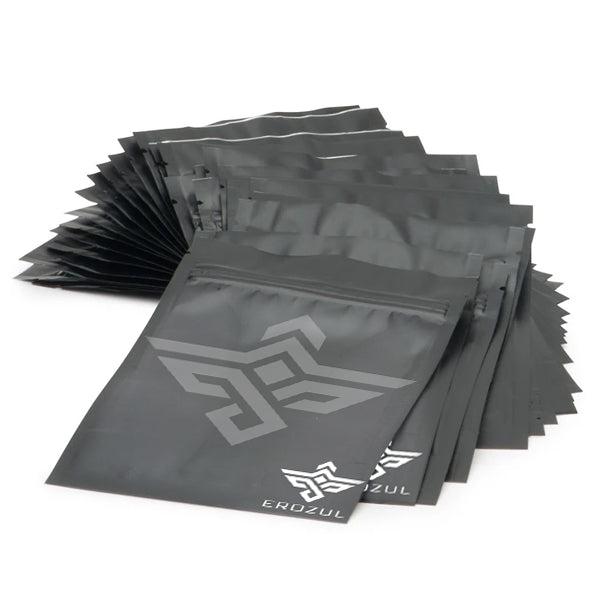 Erozul Black Mylar Bags 1/8 oz - 25 Pack