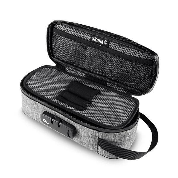 Skunk Sidekick Medium Smell Proof Odorless Stash Storage Case - Eliminate Odor, Stink, and Smelly Scent in a Carbon Lined Airtight Storage-Skunk-Black-Deal Society