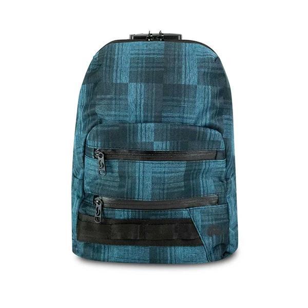 Skunk Smell Proof Mini Backpack Eliminate Odor, Stink, and Smelly Scent in a Carbon Lined Airtight Storage Bag-Skunk-Blue Plaid-Deal Society