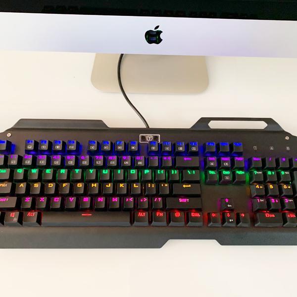Water-resistant 104 Key Mechanical Gaming Keyboard with Blue Switch LED Lights Model I-900-Easterntimes Tech-Deal Society